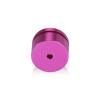 1-1/4'' Diameter X 1/2'' Barrel Length, Affordable Aluminum Standoffs, Rosy Pink Anodized Finish Easy Fasten Standoff (For Inside / Outside use) [Required Material Hole Size: 7/16'']