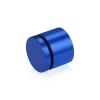 1-1/4'' Diameter X 3/4'' Barrel Length, Affordable Aluminum Standoffs, Blue Anodized Finish Easy Fasten Standoff (For Inside / Outside use) [Required Material Hole Size: 7/16'']