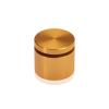 1-1/4'' Diameter X 3/4'' Barrel Length, Affordable Aluminum Standoffs, Gold Anodized Finish Easy Fasten Standoff (For Inside / Outside use) [Required Material Hole Size: 7/16'']