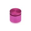 1-1/4'' Diameter X 3/4'' Barrel Length, Affordable Aluminum Standoffs, Rosy Pink Anodized Finish Easy Fasten Standoff (For Inside / Outside use) [Required Material Hole Size: 7/16'']