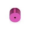 1-1/4'' Diameter X 3/4'' Barrel Length, Affordable Aluminum Standoffs, Rosy Pink Anodized Finish Easy Fasten Standoff (For Inside / Outside use) [Required Material Hole Size: 7/16'']