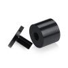 1-1/4'' Diameter X 1'' Barrel Length, Affordable Aluminum Standoffs, Black Anodized Finish Easy Fasten Standoff (For Inside / Outside use) [Required Material Hole Size: 7/16'']