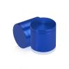 1-1/4'' Diameter X 1'' Barrel Length, Affordable Aluminum Standoffs, Blue Anodized Finish Easy Fasten Standoff (For Inside / Outside use) [Required Material Hole Size: 7/16'']