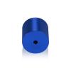 1-1/4'' Diameter X 1'' Barrel Length, Affordable Aluminum Standoffs, Blue Anodized Finish Easy Fasten Standoff (For Inside / Outside use) [Required Material Hole Size: 7/16'']