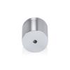 1-1/4'' Diameter X 1'' Barrel Length, Affordable Aluminum Standoffs, Silver Anodized Finish Easy Fasten Standoff (For Inside / Outside use) [Required Material Hole Size: 7/16'']