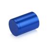 1-1/4'' Diameter X 1-1/2'' Barrel Length, Affordable Aluminum Standoffs, Blue Anodized Finish Easy Fasten Standoff (For Inside / Outside use) [Required Material Hole Size: 7/16'']