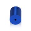 (Set of 4) 1-1/4'' Diameter X 1-1/2'' Barrel Length, Affordable Aluminum Standoffs, Blue Anodized Finish Standoff and (4) 2216Z Screws and (4) LANC1 Anchors for concrete/drywall (For Inside/Outside) [Required Material Hole Size: 7/16'']