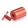 1-1/4'' Diameter X 1-1/2'' Barrel Length, Affordable Aluminum Standoffs, Copper Anodized Finish Easy Fasten Standoff (For Inside / Outside use) [Required Material Hole Size: 7/16'']