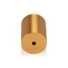 1-1/4'' Diameter X 1-1/2'' Barrel Length, Affordable Aluminum Standoffs, Gold Anodized Finish Easy Fasten Standoff (For Inside / Outside use) [Required Material Hole Size: 7/16'']