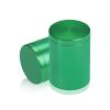 1-1/4'' Diameter X 1-1/2'' Barrel Length, Affordable Aluminum Standoffs, Green Anodized Finish Easy Fasten Standoff (For Inside / Outside use) [Required Material Hole Size: 7/16'']