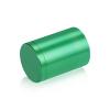 1-1/4'' Diameter X 1-1/2'' Barrel Length, Affordable Aluminum Standoffs, Green Anodized Finish Easy Fasten Standoff (For Inside / Outside use) [Required Material Hole Size: 7/16'']