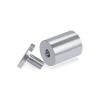 1-1/4'' Diameter X 1-1/2'' Barrel Length, Affordable Aluminum Standoffs, Silver Anodized Finish Easy Fasten Standoff (For Inside / Outside use) [Required Material Hole Size: 7/16'']