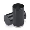 1-1/4'' Diameter X 2'' Barrel Length, Affordable Aluminum Standoffs, Black Anodized Finish Easy Fasten Standoff (For Inside / Outside use) [Required Material Hole Size: 7/16'']