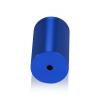 1-1/4'' Diameter X 2'' Barrel Length, Affordable Aluminum Standoffs, Blue Anodized Finish Easy Fasten Standoff (For Inside / Outside use) [Required Material Hole Size: 7/16'']