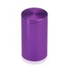 (Set of 4) 1-1/4'' Diameter X 2'' Barrel Length, Affordable Aluminum Standoffs, Purple Anodized Finish Standoff and (4) 2216Z Screws and (4) LANC1 Anchors for concrete/drywall (For Inside/Outside) [Required Material Hole Size: 7/16'']