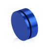 2'' Diameter X 1/2'' Barrel Length, Affordable Aluminum Standoffs, Blue Anodized Finish Easy Fasten Standoff (For Inside / Outside use) [Required Material Hole Size: 7/16'']