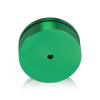 2'' Diameter X 1/2'' Barrel Length, Affordable Aluminum Standoffs, Green Anodized Finish Easy Fasten Standoff (For Inside / Outside use) [Required Material Hole Size: 7/16'']