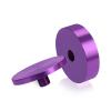 (Set of 4) 2'' Diameter X 1/2'' Barrel Length, Affordable Aluminum Standoffs, Purple Anodized Finish Standoff and (4) 2216Z Screws and (4) LANC1 Anchors for concrete/drywall (For Inside/Outside) [Required Material Hole Size: 7/16'']