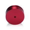 2'' Diameter X 1/2'' Barrel Length, Affordable Aluminum Standoffs, Cherry Red Anodized Finish Easy Fasten Standoff (For Inside / Outside use) [Required Material Hole Size: 7/16'']