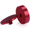 2'' Diameter X 1/2'' Barrel Length, Affordable Aluminum Standoffs, Cherry Red Anodized Finish Easy Fasten Standoff (For Inside / Outside use) [Required Material Hole Size: 7/16'']