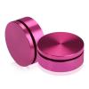 2'' Diameter X 1/2'' Barrel Length, Affordable Aluminum Standoffs, Rosy Pink Anodized Finish Easy Fasten Standoff (For Inside / Outside use) [Required Material Hole Size: 7/16'']
