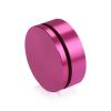 2'' Diameter X 1/2'' Barrel Length, Affordable Aluminum Standoffs, Rosy Pink Anodized Finish Easy Fasten Standoff (For Inside / Outside use) [Required Material Hole Size: 7/16'']