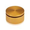 2'' Diameter X 3/4'' Barrel Length, Affordable Aluminum Standoffs, Gold Anodized Finish Easy Fasten Standoff (For Inside / Outside use) [Required Material Hole Size: 7/16'']