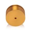 2'' Diameter X 3/4'' Barrel Length, Affordable Aluminum Standoffs, Gold Anodized Finish Easy Fasten Standoff (For Inside / Outside use) [Required Material Hole Size: 7/16'']