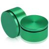 2'' Diameter X 3/4'' Barrel Length, Affordable Aluminum Standoffs, Green Anodized Finish Easy Fasten Standoff (For Inside / Outside use) [Required Material Hole Size: 7/16'']