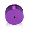 (Set of 4) 2'' Diameter X 3/4'' Barrel Length, Affordable Aluminum Standoffs, Purple Anodized Finish Standoff and (4) 2216Z Screws and (4) LANC1 Anchors for concrete/drywall (For Inside/Outside) [Required Material Hole Size: 7/16'']