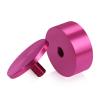 2'' Diameter X 3/4'' Barrel Length, Affordable Aluminum Standoffs, Rosy Pink Anodized Finish Easy Fasten Standoff (For Inside / Outside use) [Required Material Hole Size: 7/16'']