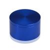 2'' Diameter X 1'' Barrel Length, Affordable Aluminum Standoffs, Blue Anodized Finish Easy Fasten Standoff (For Inside / Outside use) [Required Material Hole Size: 7/16'']