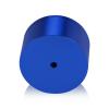 2'' Diameter X 1'' Barrel Length, Affordable Aluminum Standoffs, Blue Anodized Finish Easy Fasten Standoff (For Inside / Outside use) [Required Material Hole Size: 7/16'']