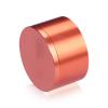 2'' Diameter X 1'' Barrel Length, Affordable Aluminum Standoffs, Copper Anodized Finish Easy Fasten Standoff (For Inside / Outside use) [Required Material Hole Size: 7/16'']