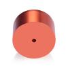 2'' Diameter X 1'' Barrel Length, Affordable Aluminum Standoffs, Copper Anodized Finish Easy Fasten Standoff (For Inside / Outside use) [Required Material Hole Size: 7/16'']