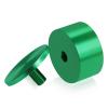 2'' Diameter X 1'' Barrel Length, Affordable Aluminum Standoffs, Green Anodized Finish Easy Fasten Standoff (For Inside / Outside use) [Required Material Hole Size: 7/16'']