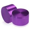 2'' Diameter X 1'' Barrel Length, Affordable Aluminum Standoffs, Purple Anodized Finish Easy Fasten Standoff (For Inside / Outside use) [Required Material Hole Size: 7/16'']