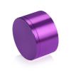 2'' Diameter X 1'' Barrel Length, Affordable Aluminum Standoffs, Purple Anodized Finish Easy Fasten Standoff (For Inside / Outside use) [Required Material Hole Size: 7/16'']