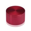 2'' Diameter X 1'' Barrel Length, Affordable Aluminum Standoffs, Cherry Red Anodized Finish Easy Fasten Standoff (For Inside / Outside use) [Required Material Hole Size: 7/16'']