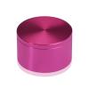 2'' Diameter X 1'' Barrel Length, Affordable Aluminum Standoffs, Rosy Pink Anodized Finish Easy Fasten Standoff (For Inside / Outside use) [Required Material Hole Size: 7/16'']