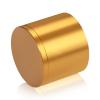 2'' Diameter X 1-1/2'' Barrel Length, Affordable Aluminum Standoffs, Gold Anodized Finish Easy Fasten Standoff (For Inside / Outside use) [Required Material Hole Size: 7/16'']