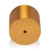 2'' Diameter X 1-1/2'' Barrel Length, Affordable Aluminum Standoffs, Gold Anodized Finish Easy Fasten Standoff (For Inside / Outside use) [Required Material Hole Size: 7/16'']