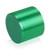 2'' Diameter X 1-1/2'' Barrel Length, Affordable Aluminum Standoffs, Green Anodized Finish Easy Fasten Standoff (For Inside / Outside use) [Required Material Hole Size: 7/16'']