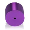 (Set of 4) 2'' Diameter X 1-1/2'' Barrel Length, Affordable Aluminum Standoffs, Purple Anodized Finish Standoff and (4) 2216Z Screws and (4) LANC1 Anchors for concrete/drywall (For Inside/Outside) [Required Material Hole Size: 7/16'']