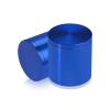 2'' Diameter X 2'' Barrel Length, Affordable Aluminum Standoffs, Blue Anodized Finish Easy Fasten Standoff (For Inside / Outside use) [Required Material Hole Size: 7/16'']