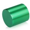 2'' Diameter X 2'' Barrel Length, Affordable Aluminum Standoffs, Green Anodized Finish Easy Fasten Standoff (For Inside / Outside use) [Required Material Hole Size: 7/16'']