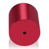 2'' Diameter X 2'' Barrel Length, Affordable Aluminum Standoffs, Cherry Red Anodized Finish Easy Fasten Standoff (For Inside / Outside use) [Required Material Hole Size: 7/16'']