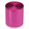 2'' Diameter X 2'' Barrel Length, Affordable Aluminum Standoffs, Rosy Pink Anodized Finish Easy Fasten Standoff (For Inside / Outside use) [Required Material Hole Size: 7/16'']