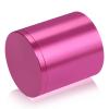 2'' Diameter X 2'' Barrel Length, Affordable Aluminum Standoffs, Rosy Pink Anodized Finish Easy Fasten Standoff (For Inside / Outside use) [Required Material Hole Size: 7/16'']