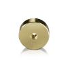 5/16-18 Threaded Barrels Diameter: 1 1/2'', Length: 1/2'', Gold Anodized [Required Material Hole Size: 3/8'' ]